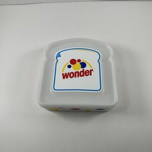2006 Vintage Wonder Bread White Sandwich Container With Dots
